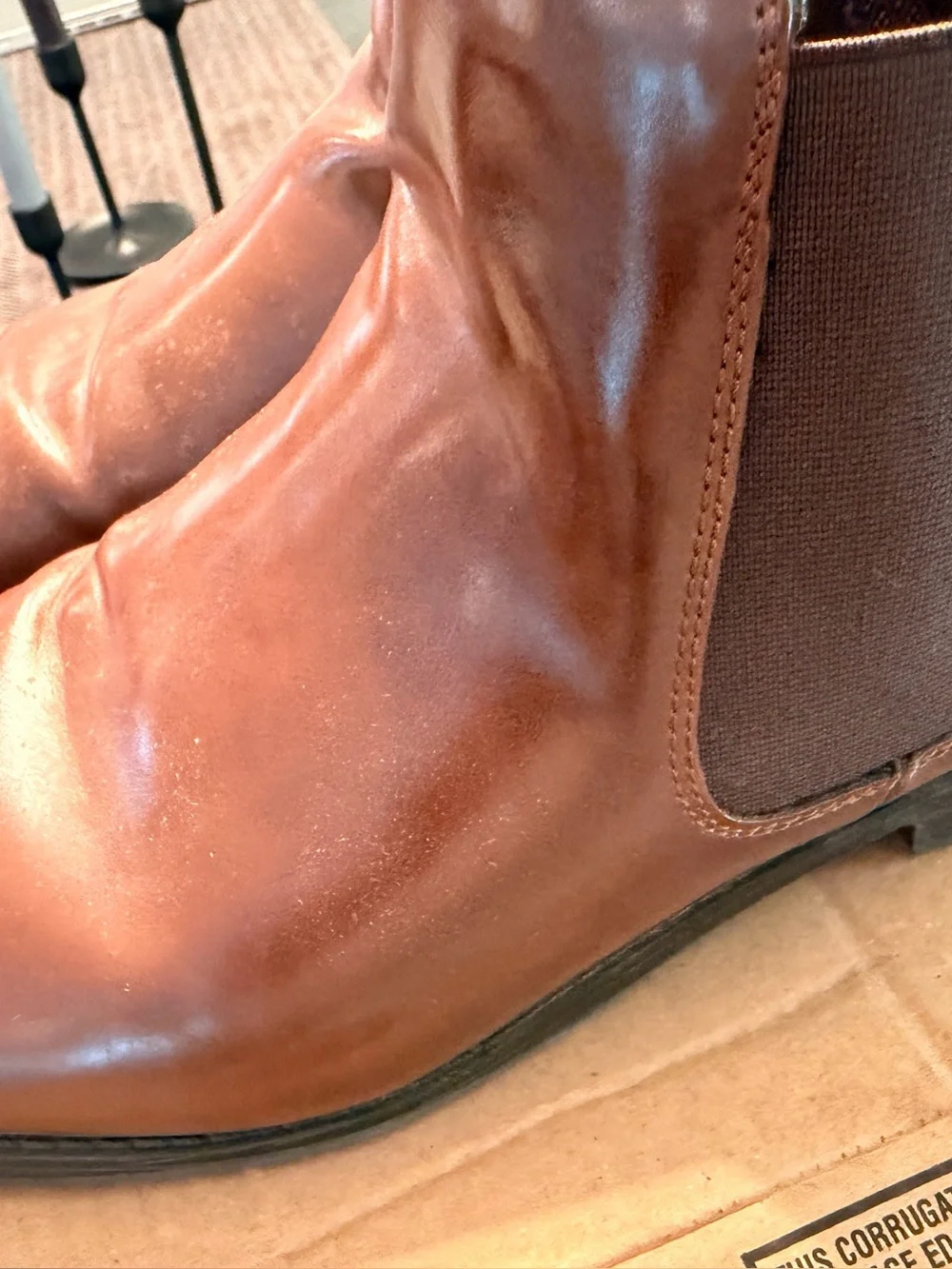 Men's Brown Leather Chelsea Boots - Classic Slip-On Ankle Dress Shoes by Gordon